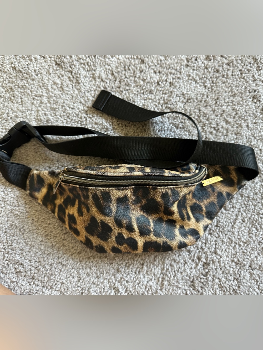 Leopard Print Faux Leather Belt Bag - Animal Print Waist Pack